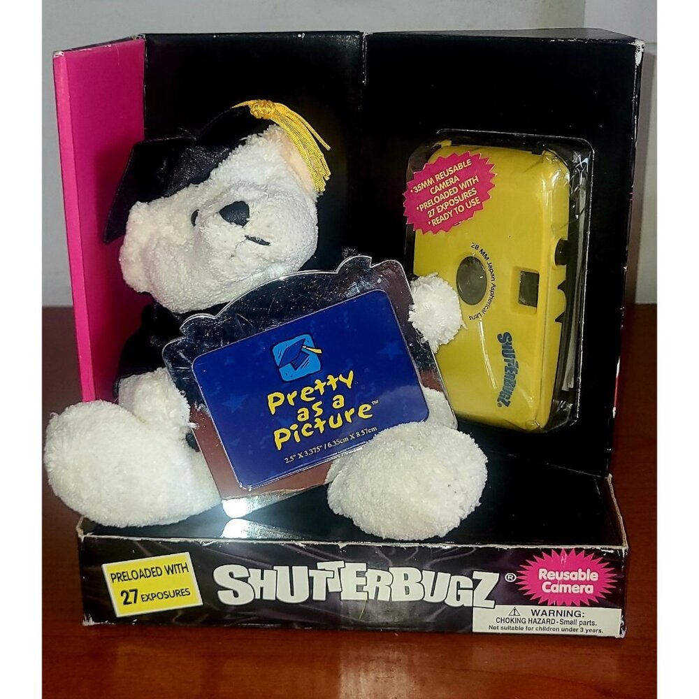 Shutterbugz Graduation Gift Bear Disposable Camera Set Photo Frame New DanDee